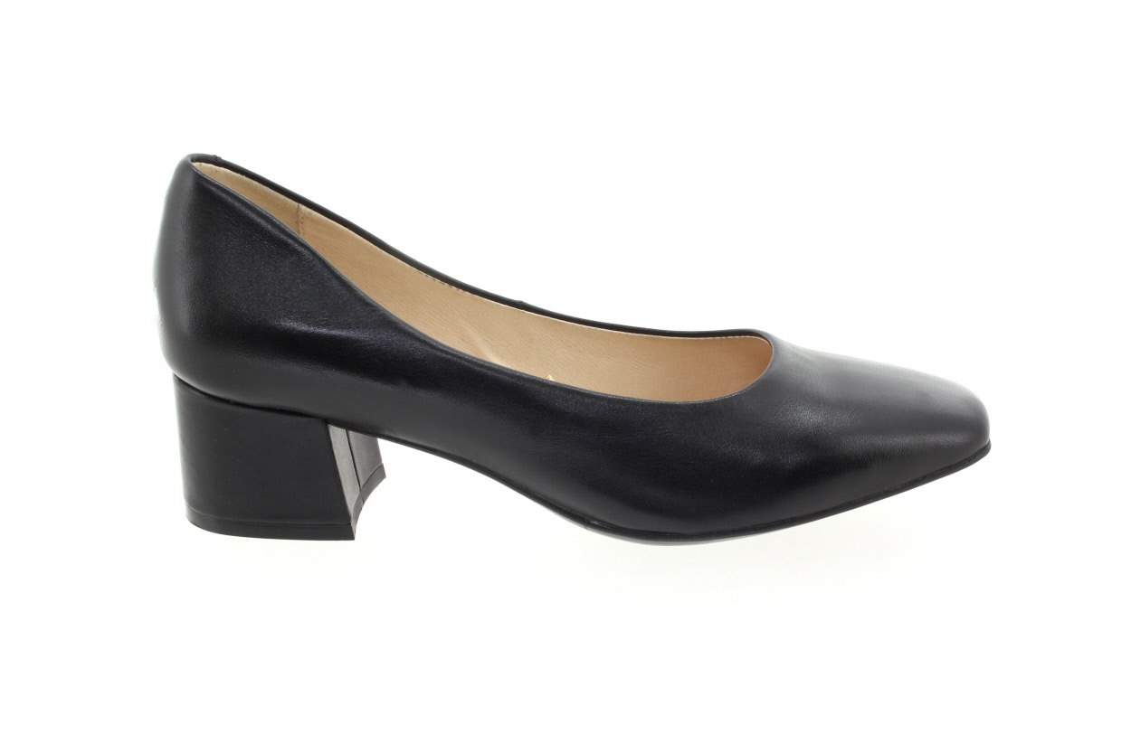 CAPRICE Dámské kožené černé lodičky