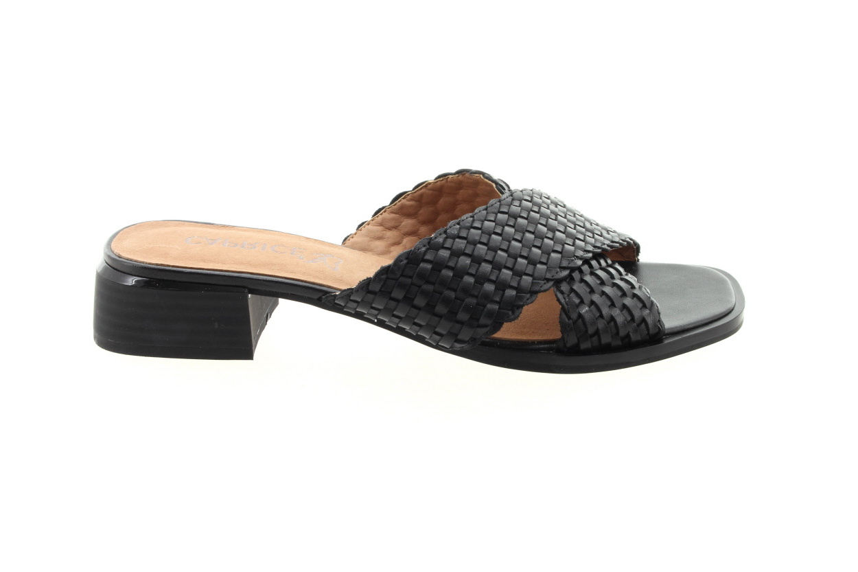 CAPRICE Dámské kožené černé pantofle