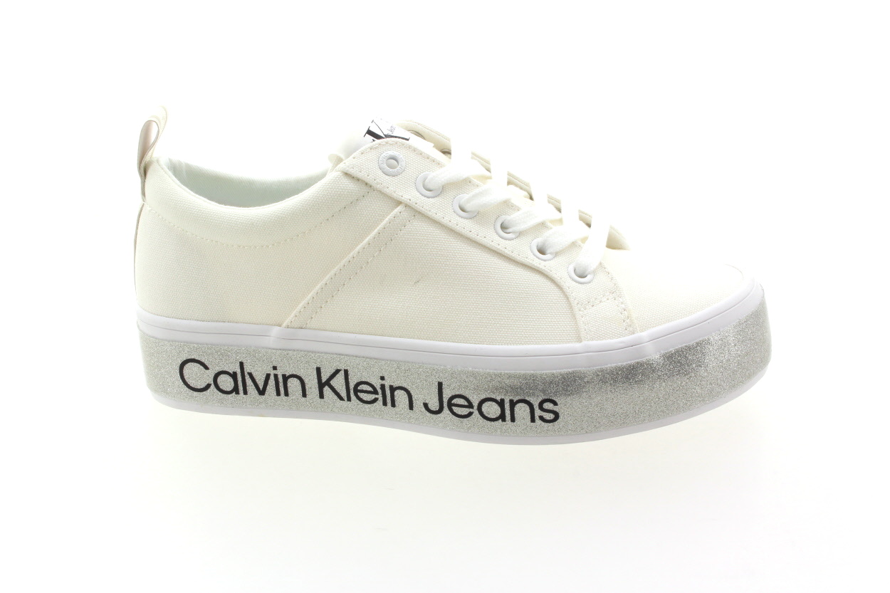 CALVIN KLEIN Jeans Dámské textilní tenisky off white