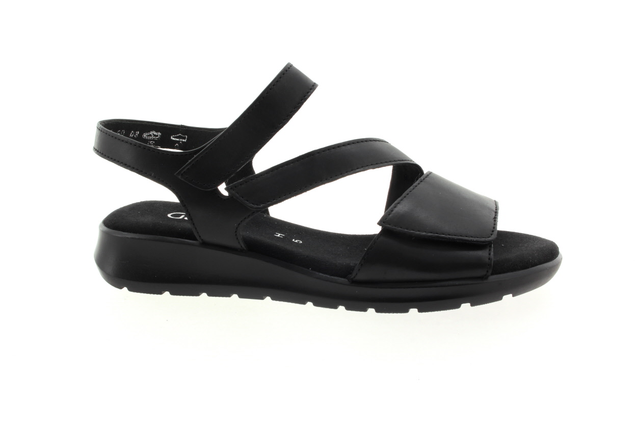 GABOR Dámské černé kožené sandálky