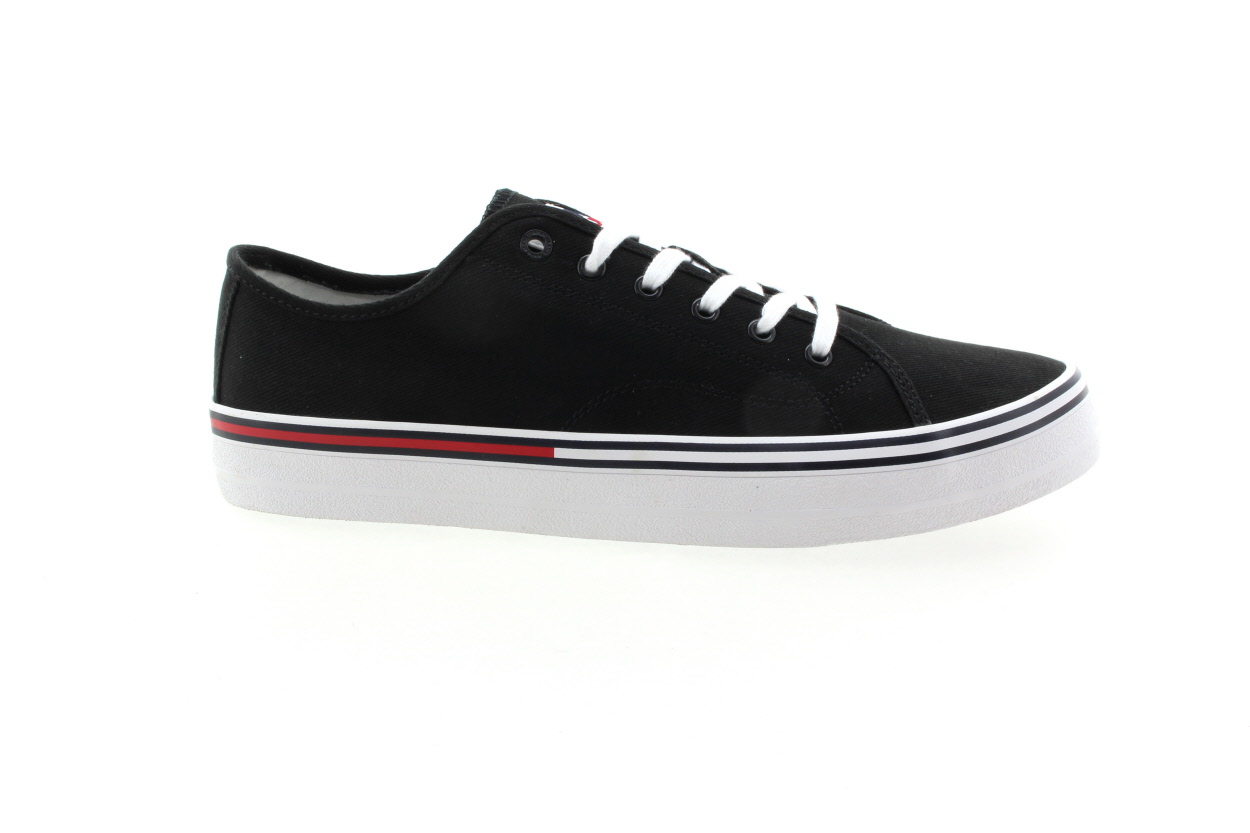 TOMMY JEANS Pánské textilní černé tenisky