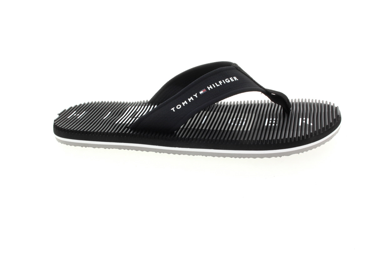 TOMMY HILFIGER Pánské černé žabky