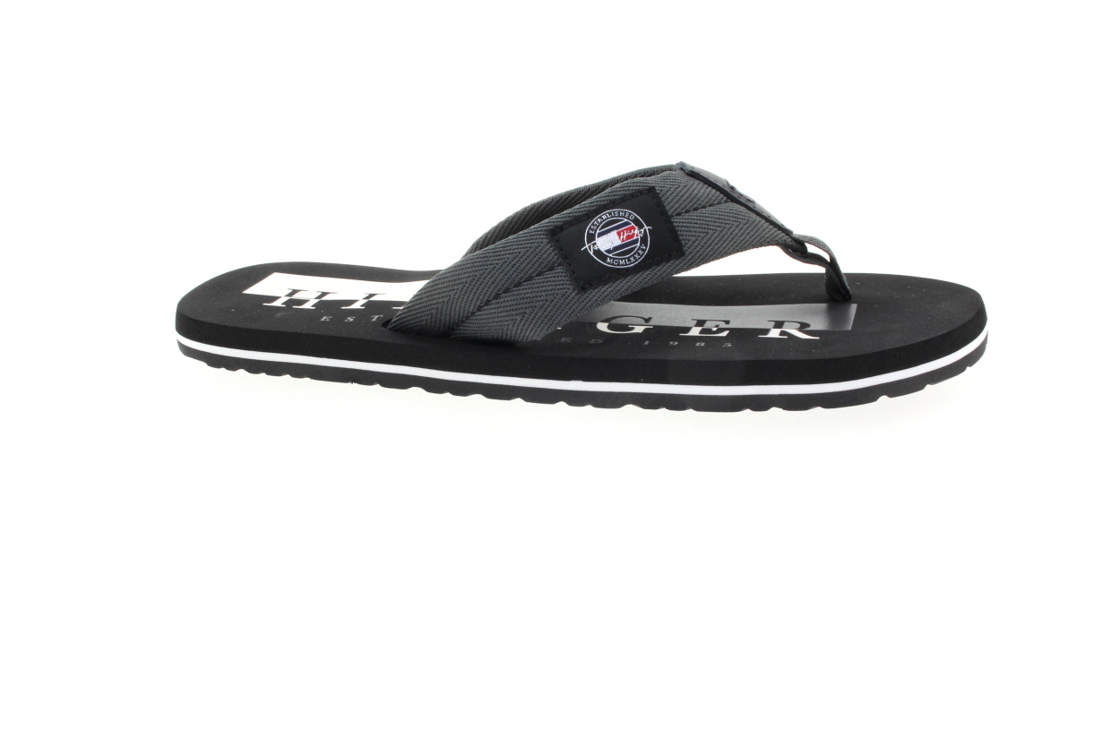 TOMMY HILFIGER Pánské černé žabky