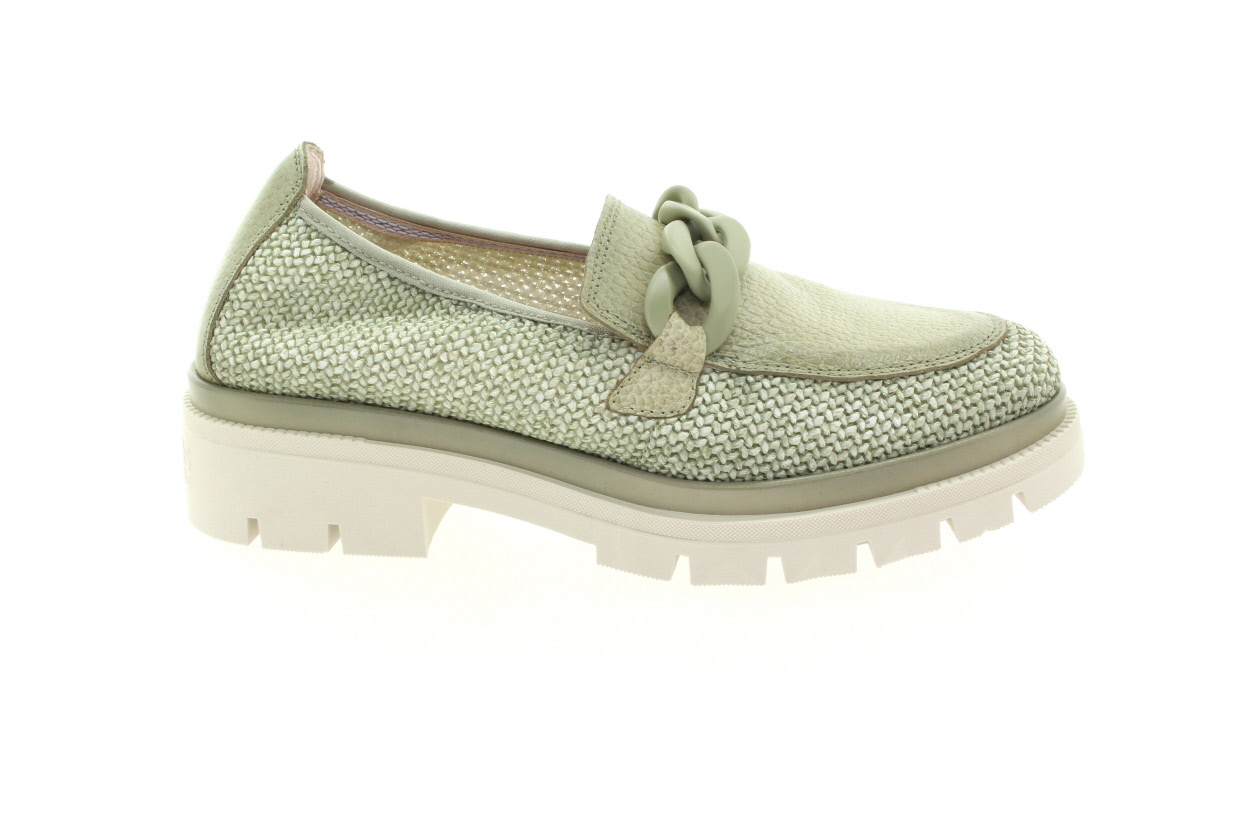 HISPANITAS Dámské kožené zelené mokasíny