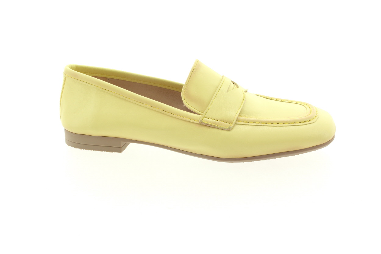 HISPANITAS Dámské žluté kožené mokasíny
