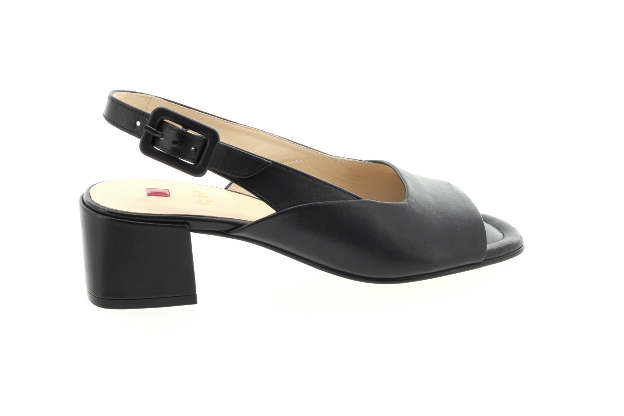 HÖGL Dámské sandálky na podpatku kožené černé