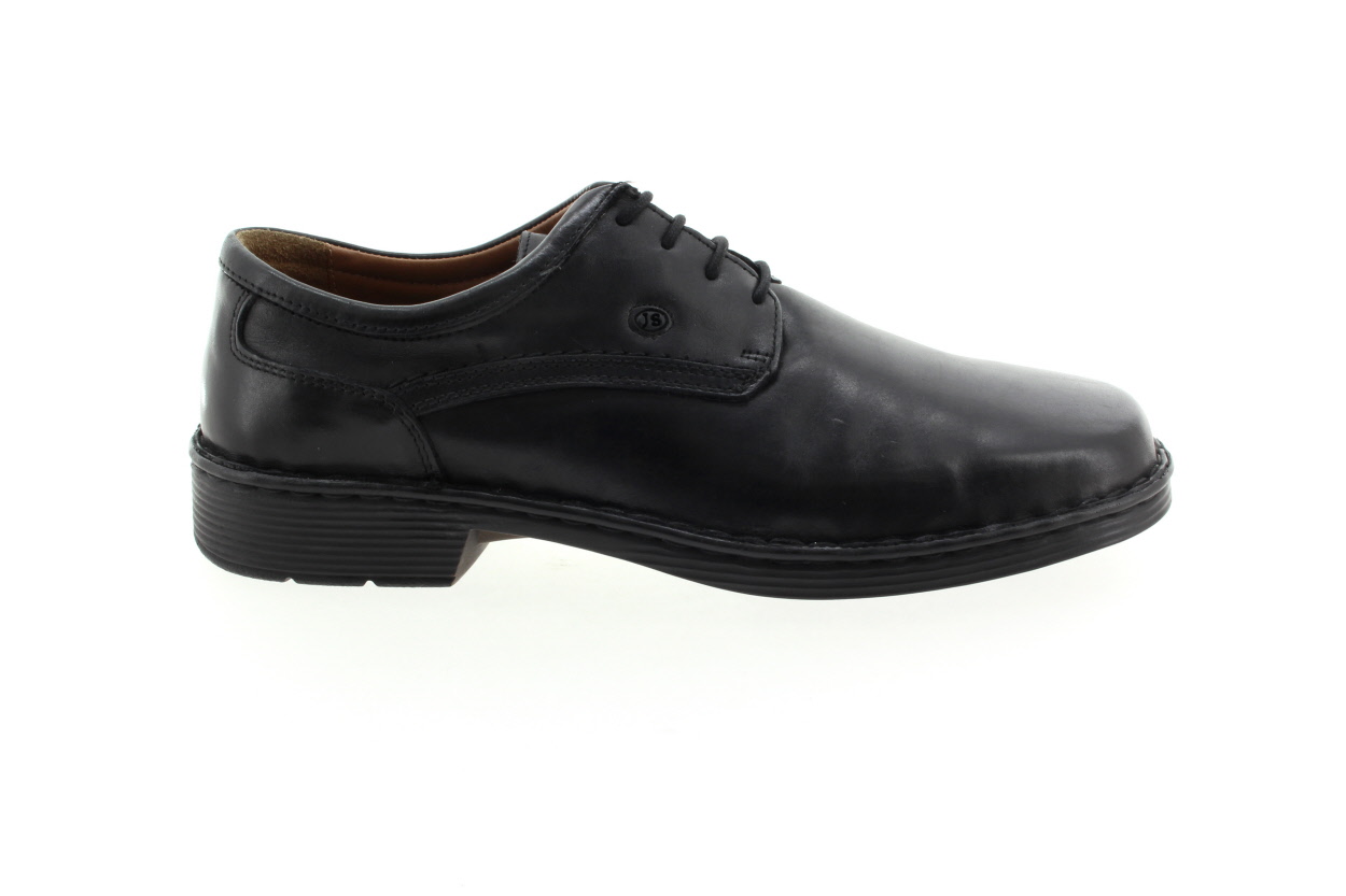 JOSEF SEIBEL Pánské černé kožené polobotky