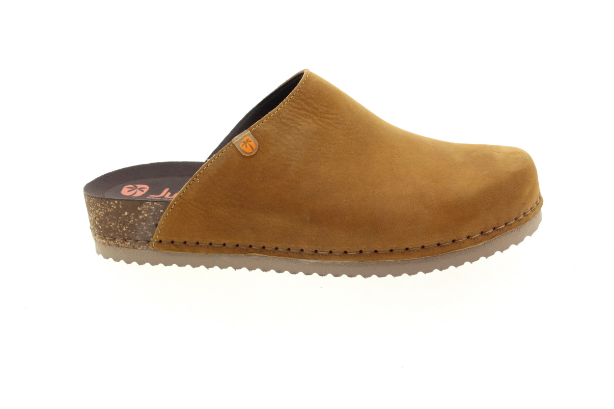 JUNGA Dámské kožené pantofle tmavě žluté