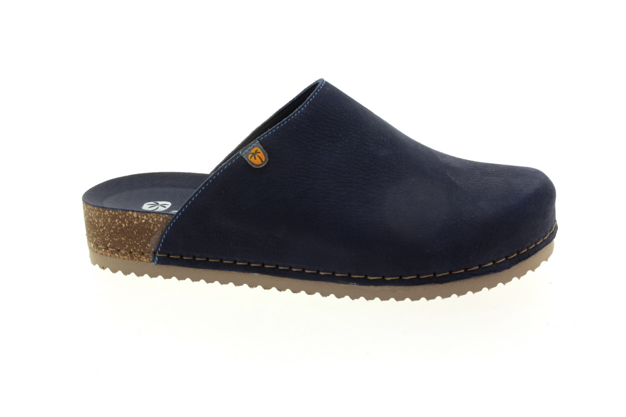 JUNGLA Dámské kožené tmavě modré pantofle