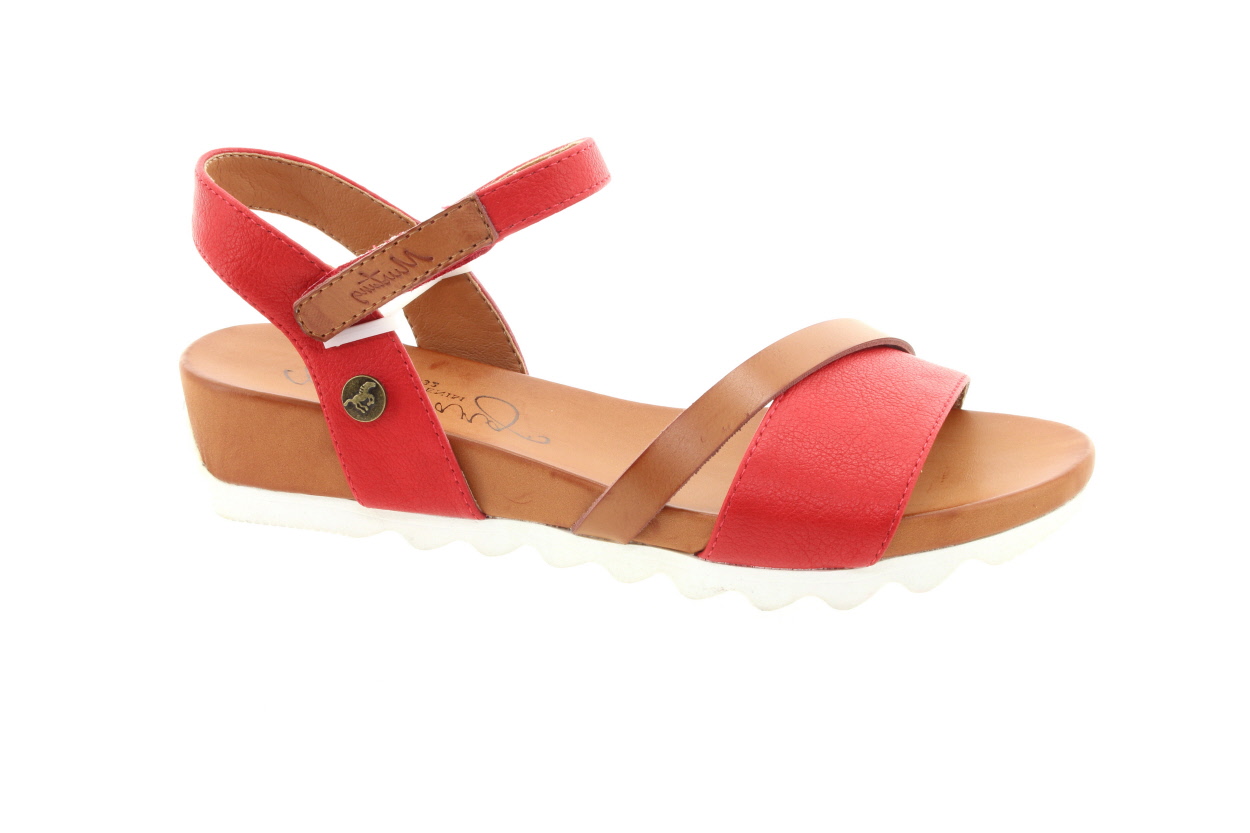 MUSTANG Dámské letní červené sandálky