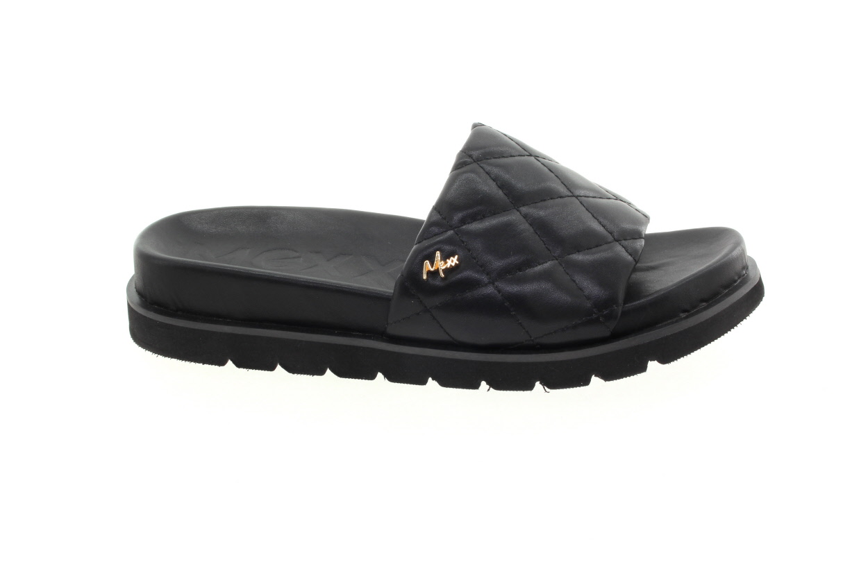 MEXX Dámské kožené černé pantofle