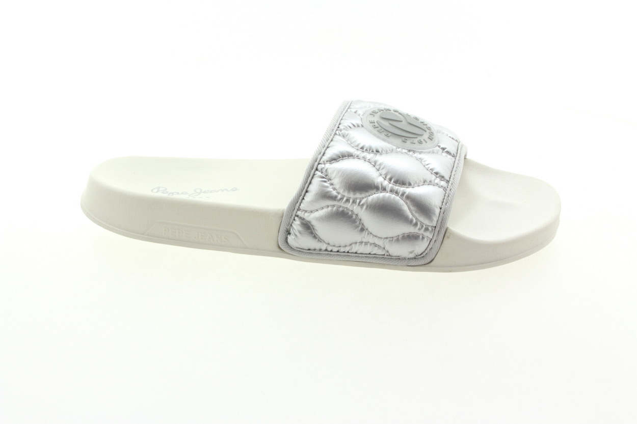 PEPE JEANS Dámské stříbnré pantofle