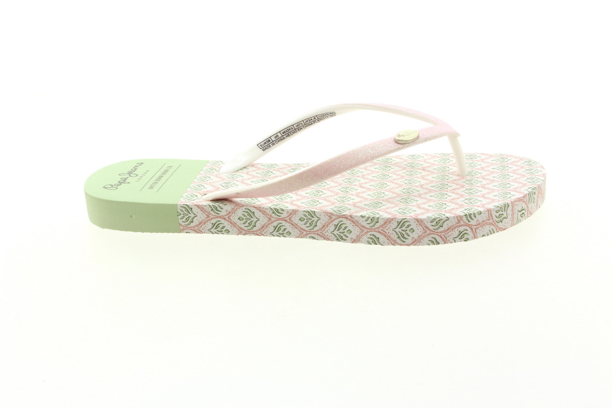 PEPE JEANS Dámské žabky zeleno růžové