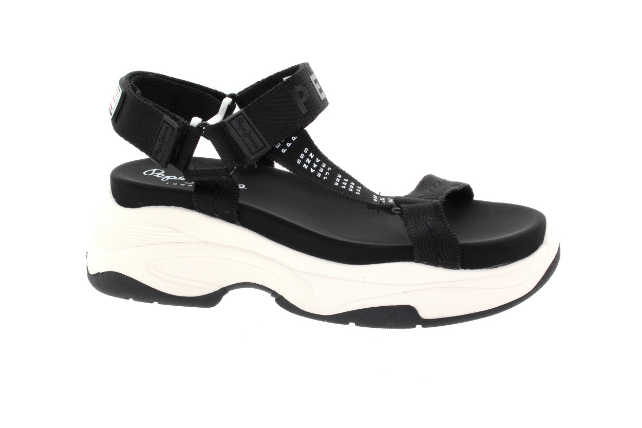 PEPE JEANS Dámské letní černé sandálky 