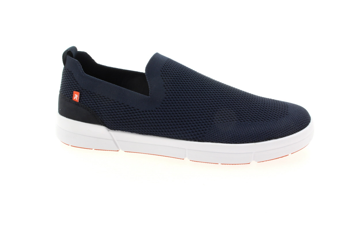 RIEKER REVOLUTION Pánské tmavě modré textilní mokasíny