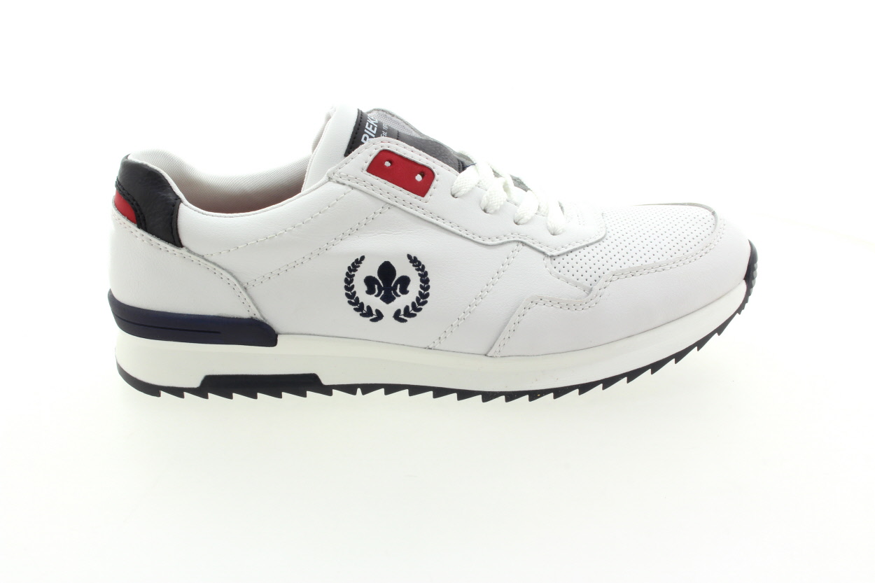 RIEKER Pánské kožené bílé tenisky