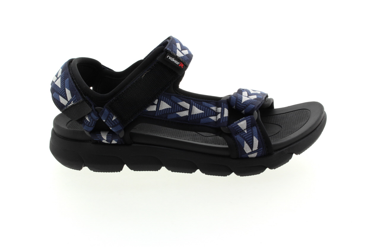 RIEKER Pánské letní černé sandály