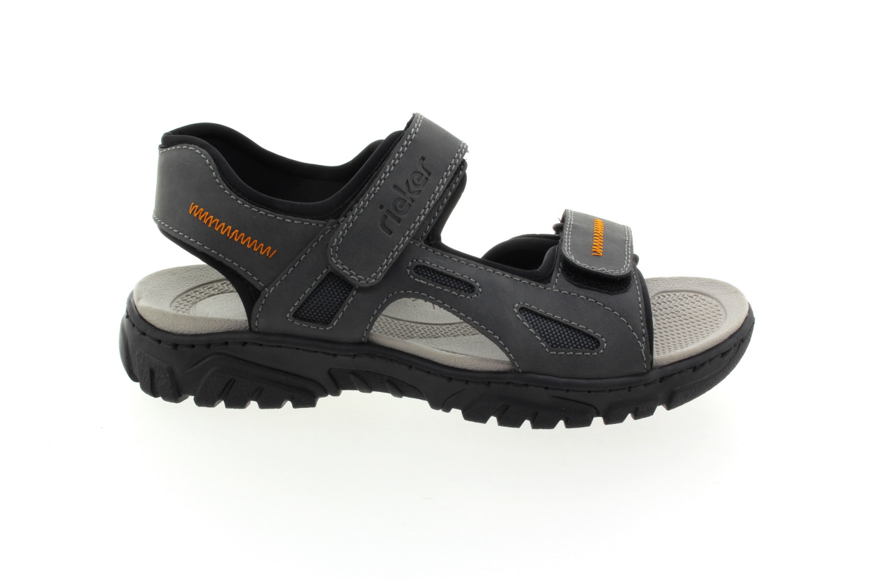 RIEKER Pánské šedé letní sandály