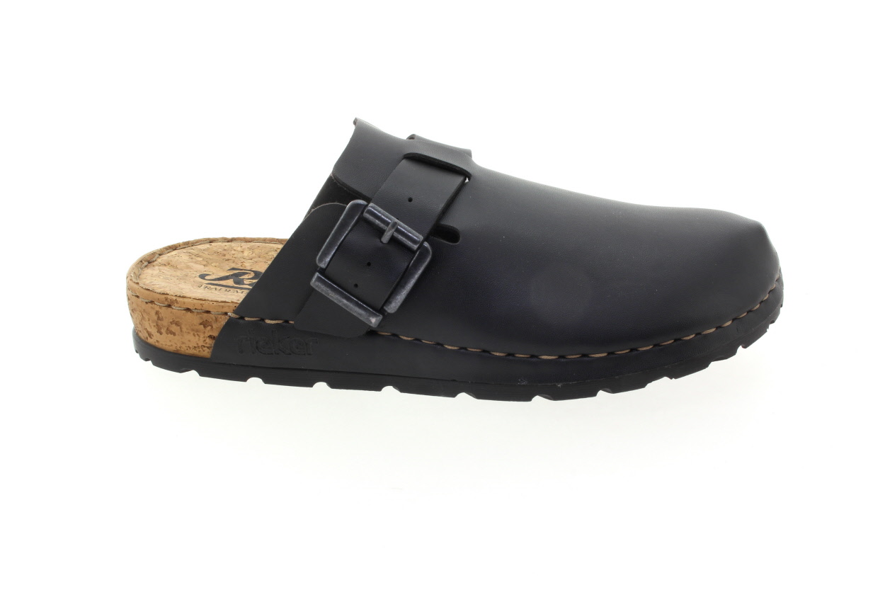 RIEKER Pánské černé pantofle s plnou špičkou