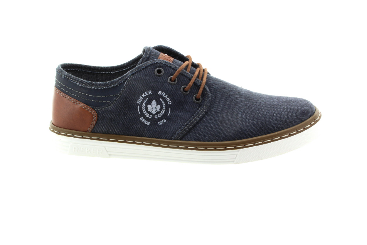 RIEKER Pánské textilní modré polobotky