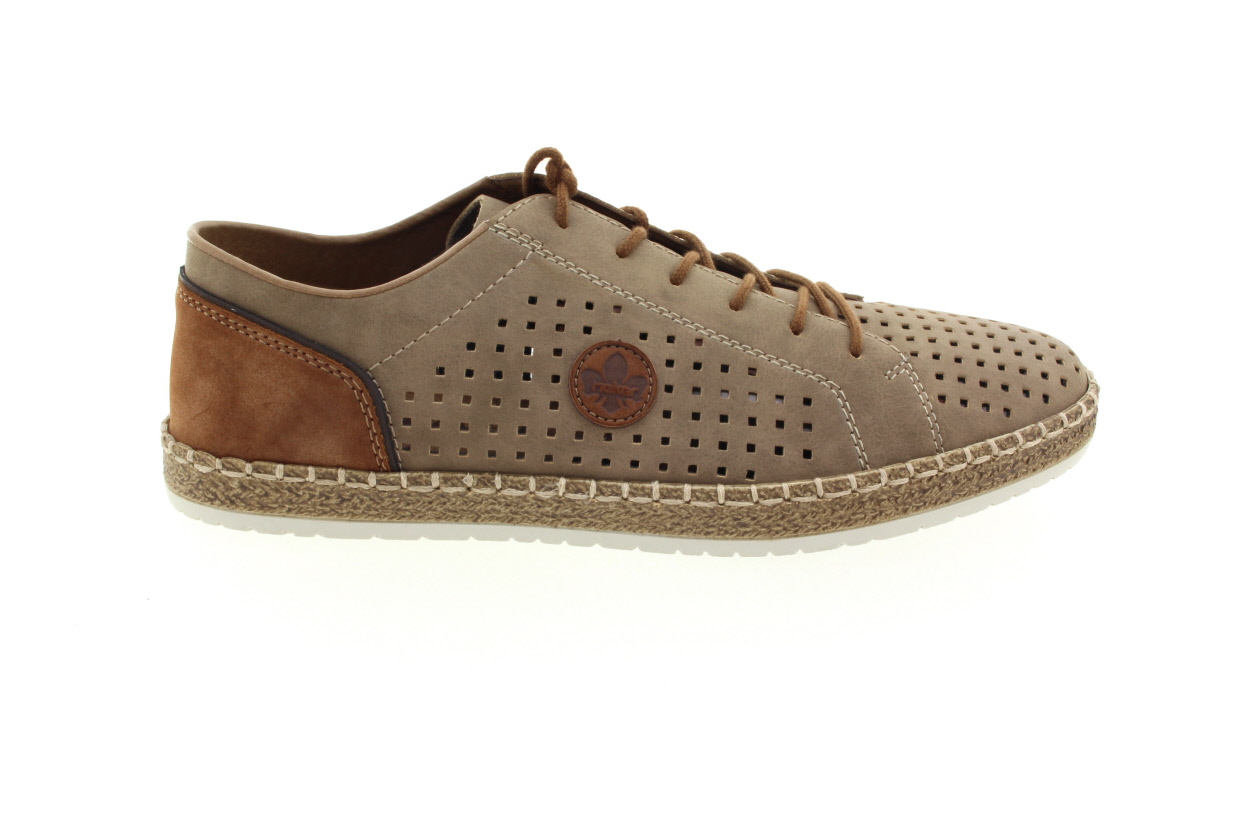 RIEKER Pánské letní hnědé polobotky