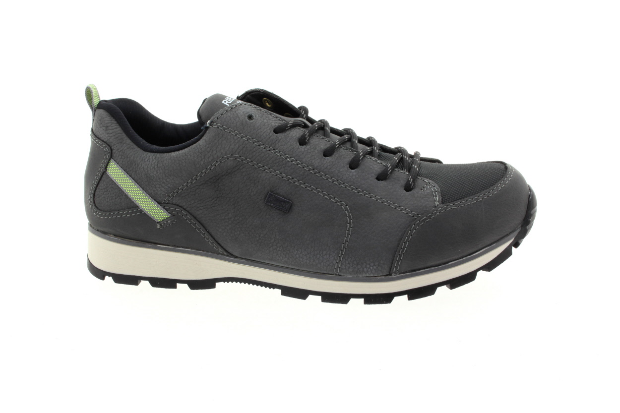 RIEKER Pánské kožené tenisky šedivé