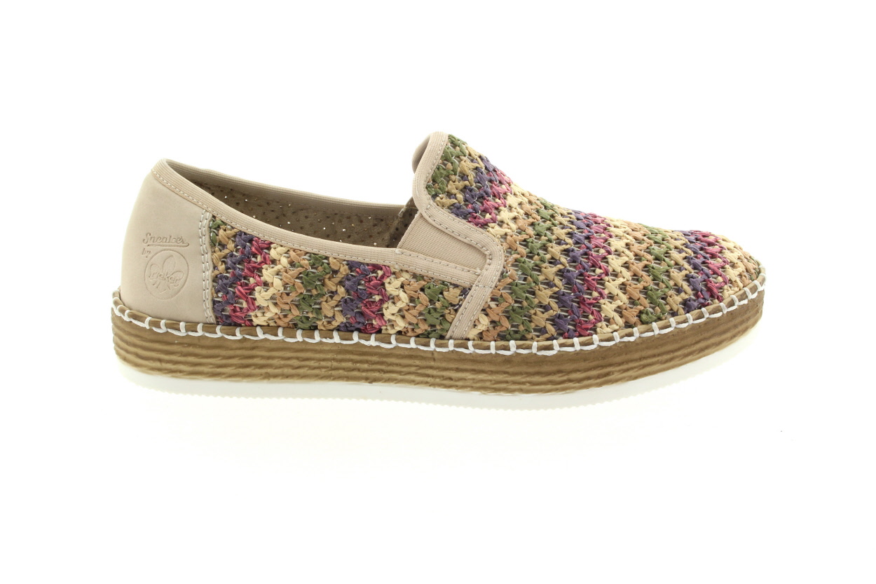 RIEKER Dámské textilní mokasíny