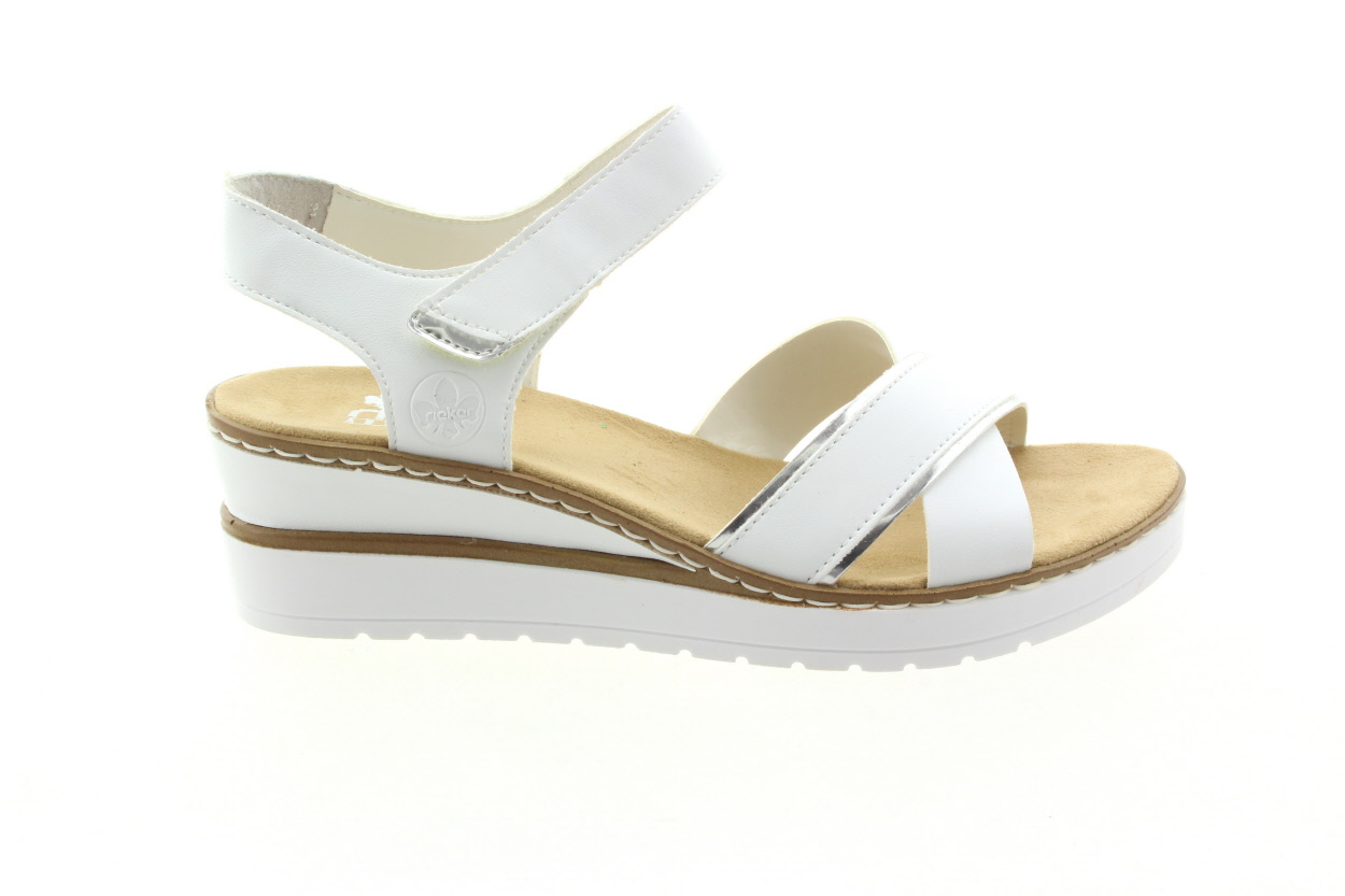 RIEKER Dámské bílé letní sandálky