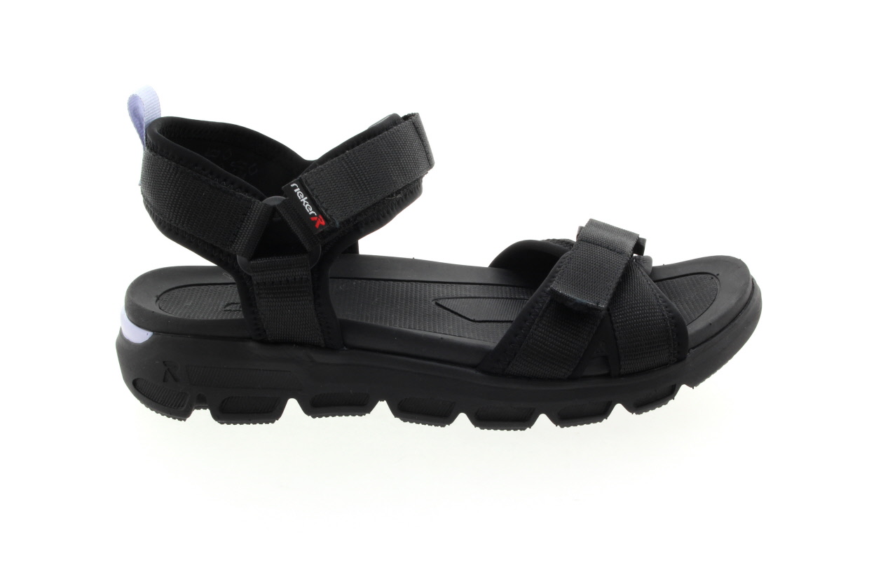 RIEKER Dámské letní černé sandály
