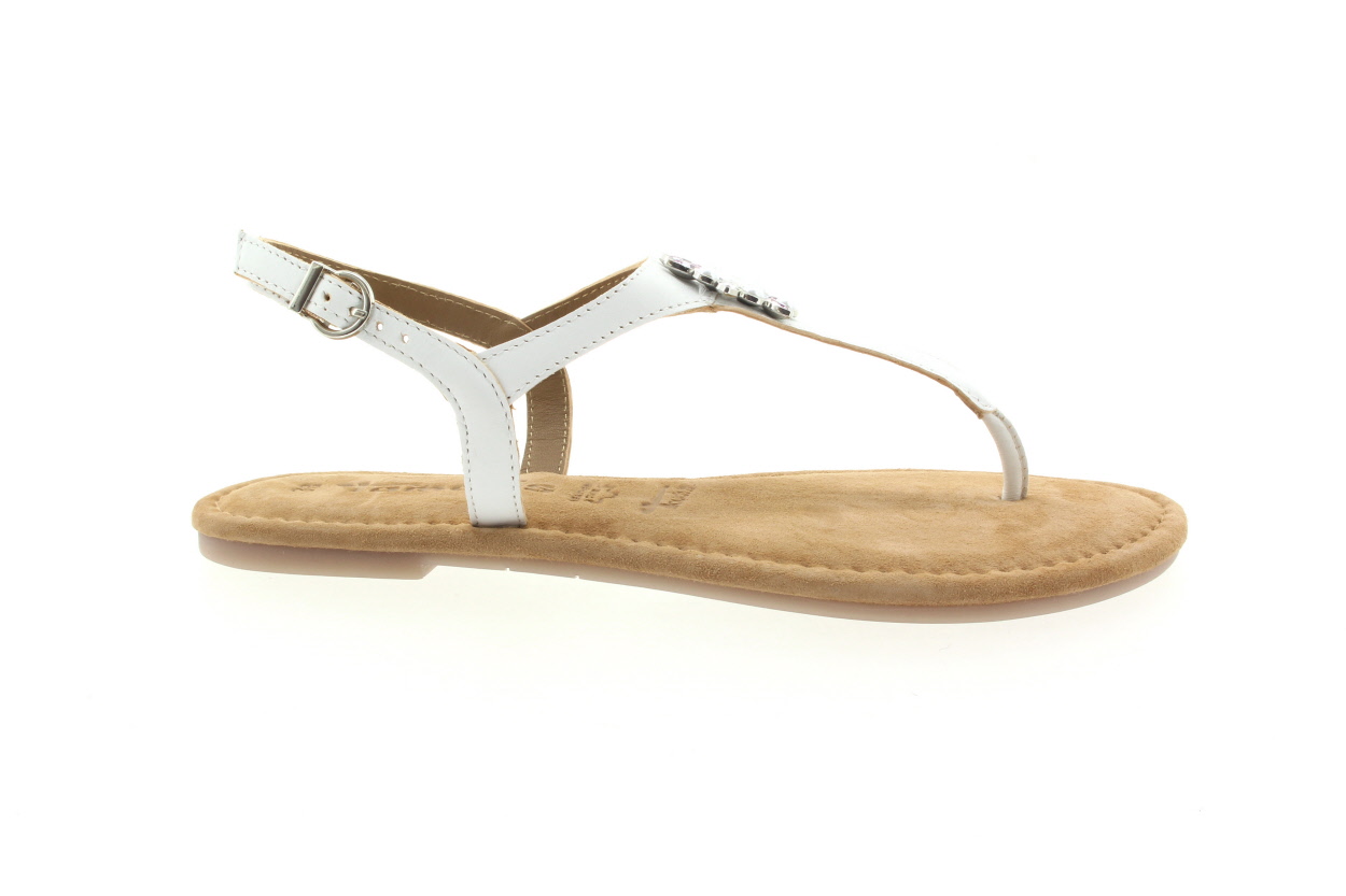 TAMARIS Dámské kožené bílé sandály