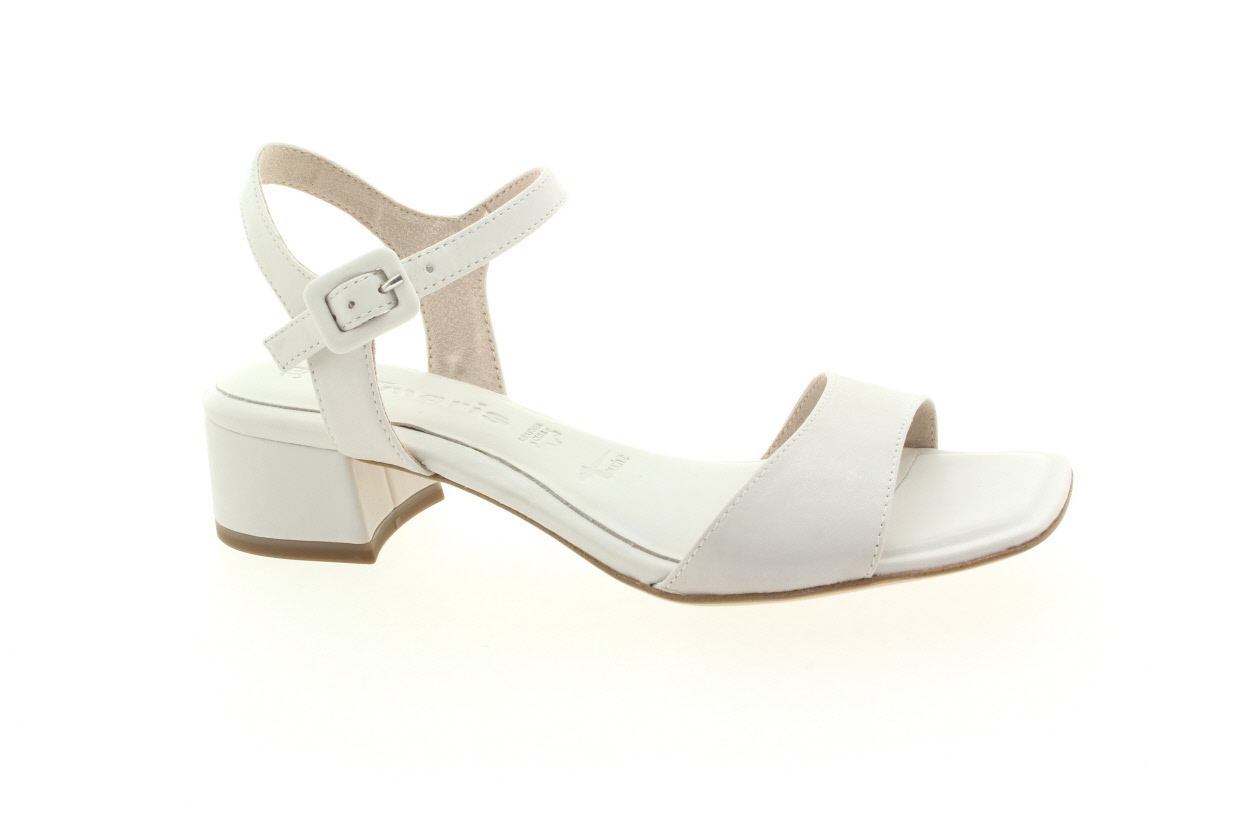 TAMARIS Dámské kožené bílé sandálky