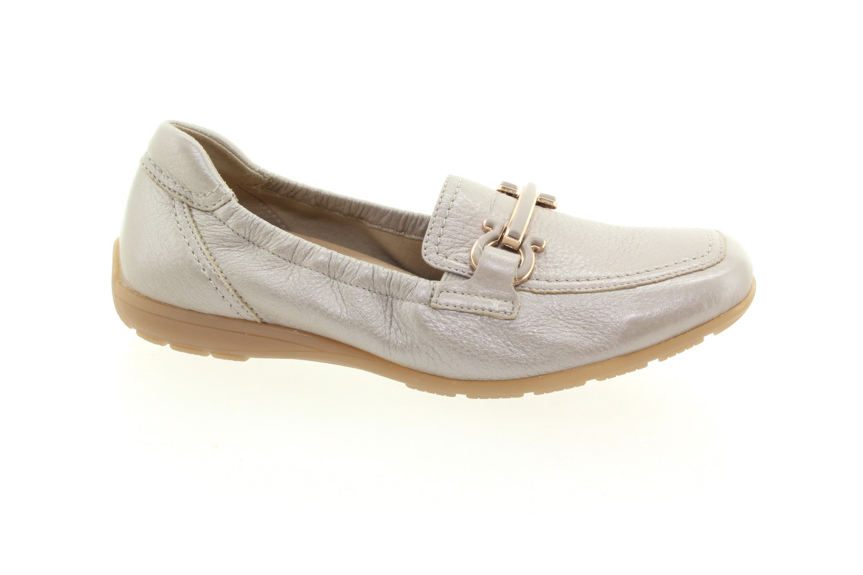 CAPRICE Dámské kožené béžové mokasíny