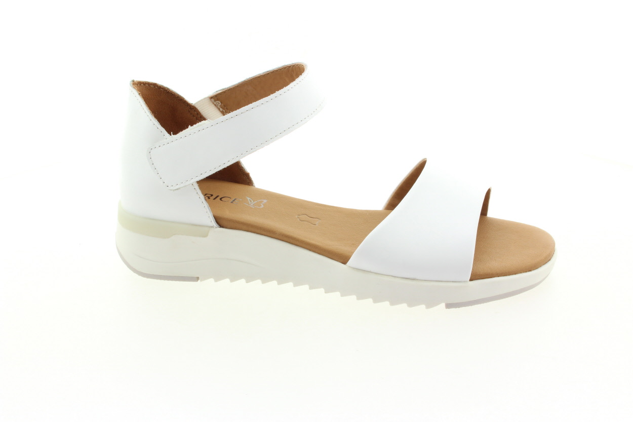 CAPRICE Dámské bílé kožené sandály