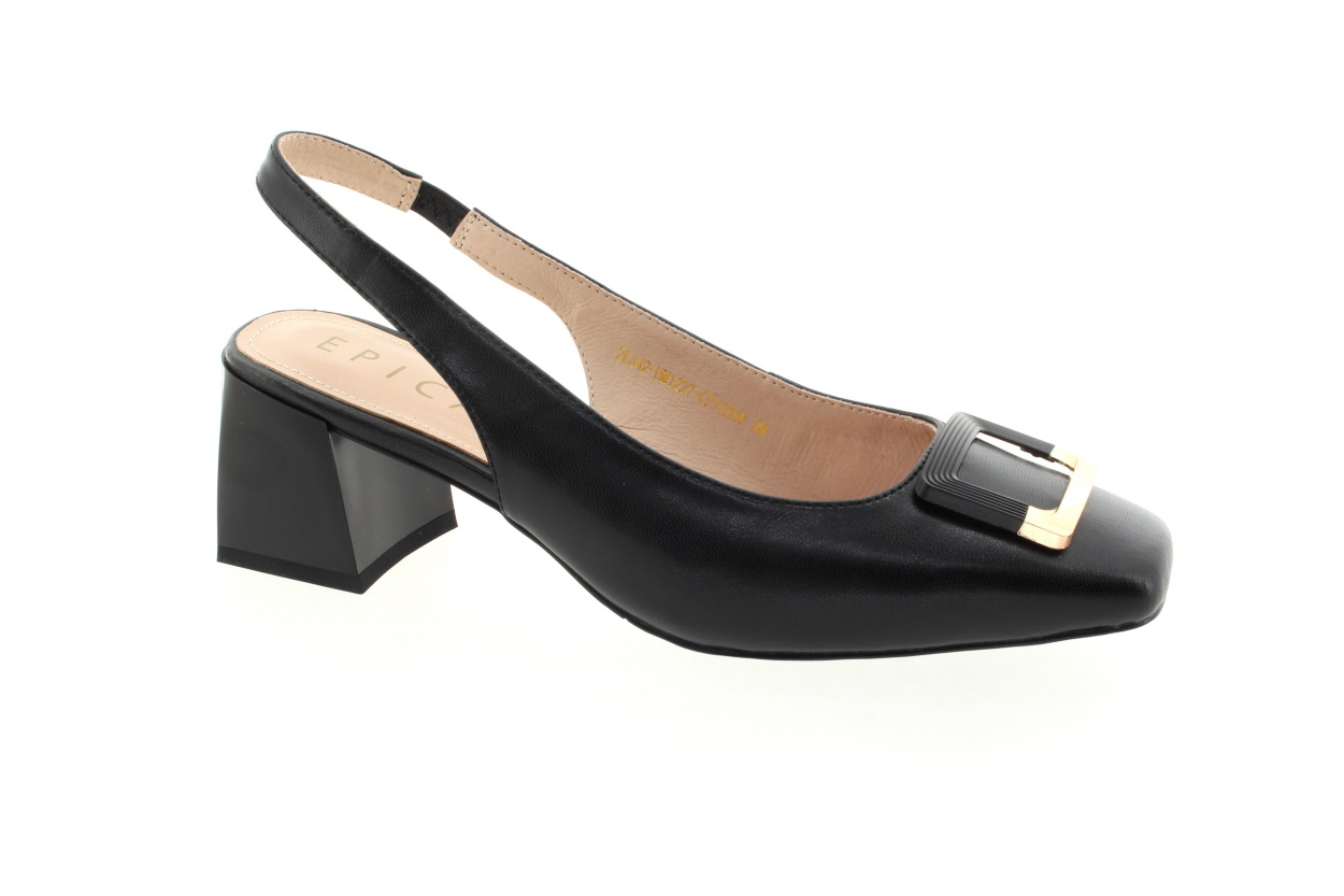 EPICA Dámské černé kožené lodičky