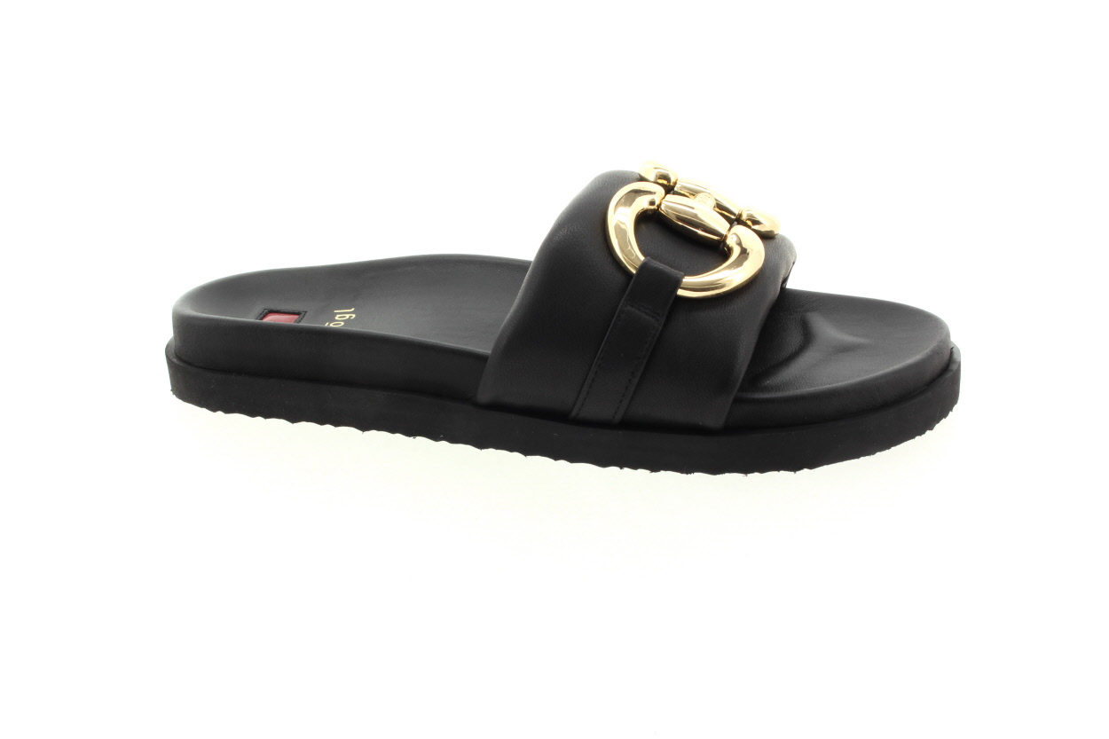 HÖGL Dámské černé kožené pantofle