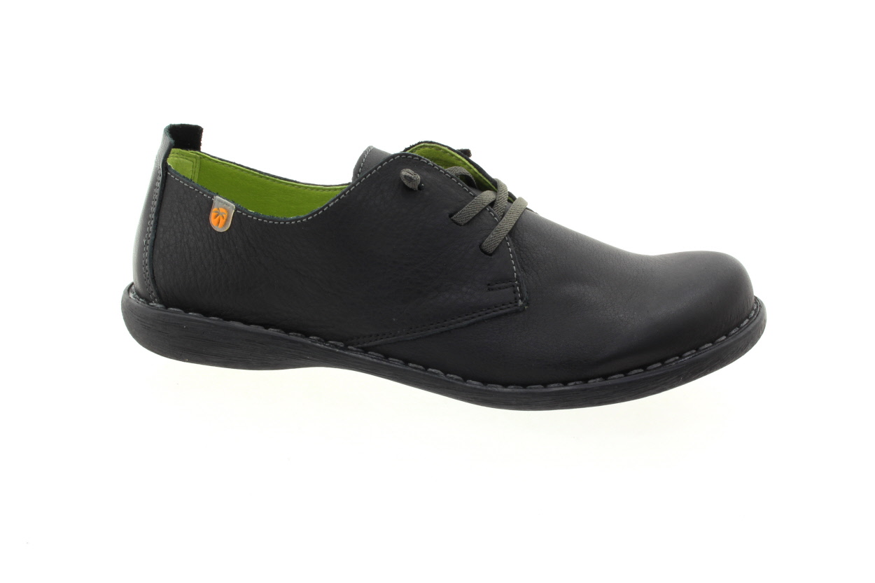 JUNGLA Dámské černé kožené polobotky