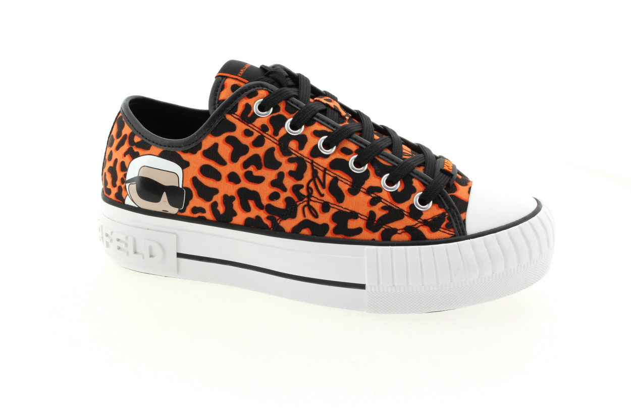 KARL LAGERFELD Dámské oranžové textilní tenisky