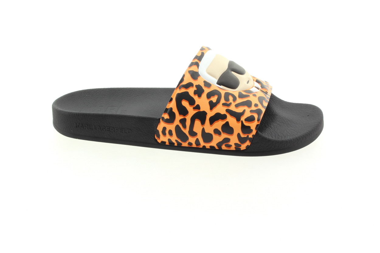 KARL LAGERFELD Dámské oranžové pantofle