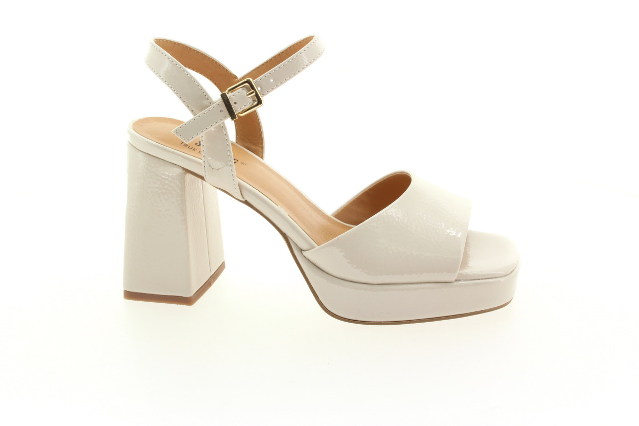 MUSTANG Dámské béžové sandálky na podpatku