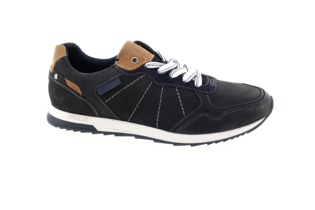 MUSTANG Pánské kožené tm.modré tenisky
