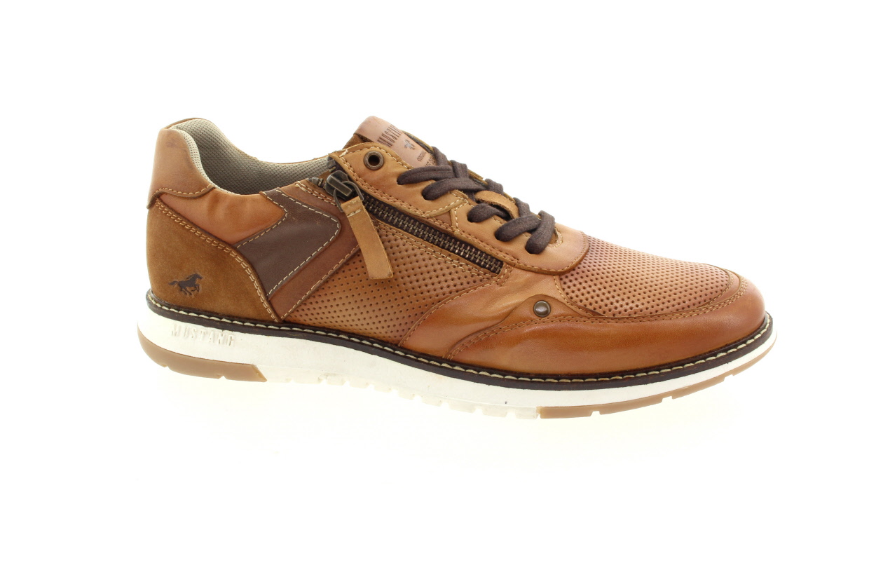MUSTANG Pánské kožené hnědé tenisky