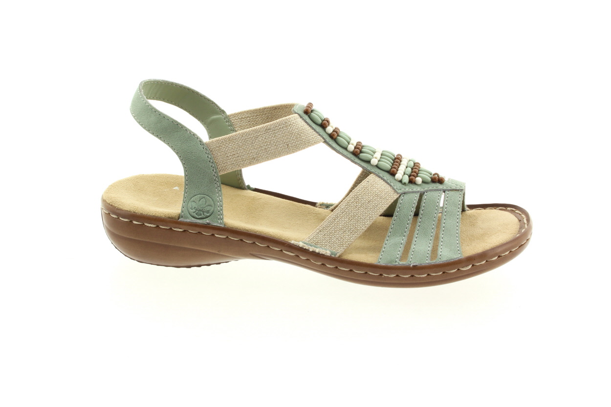 RIEKER Dámské mintové sandálky