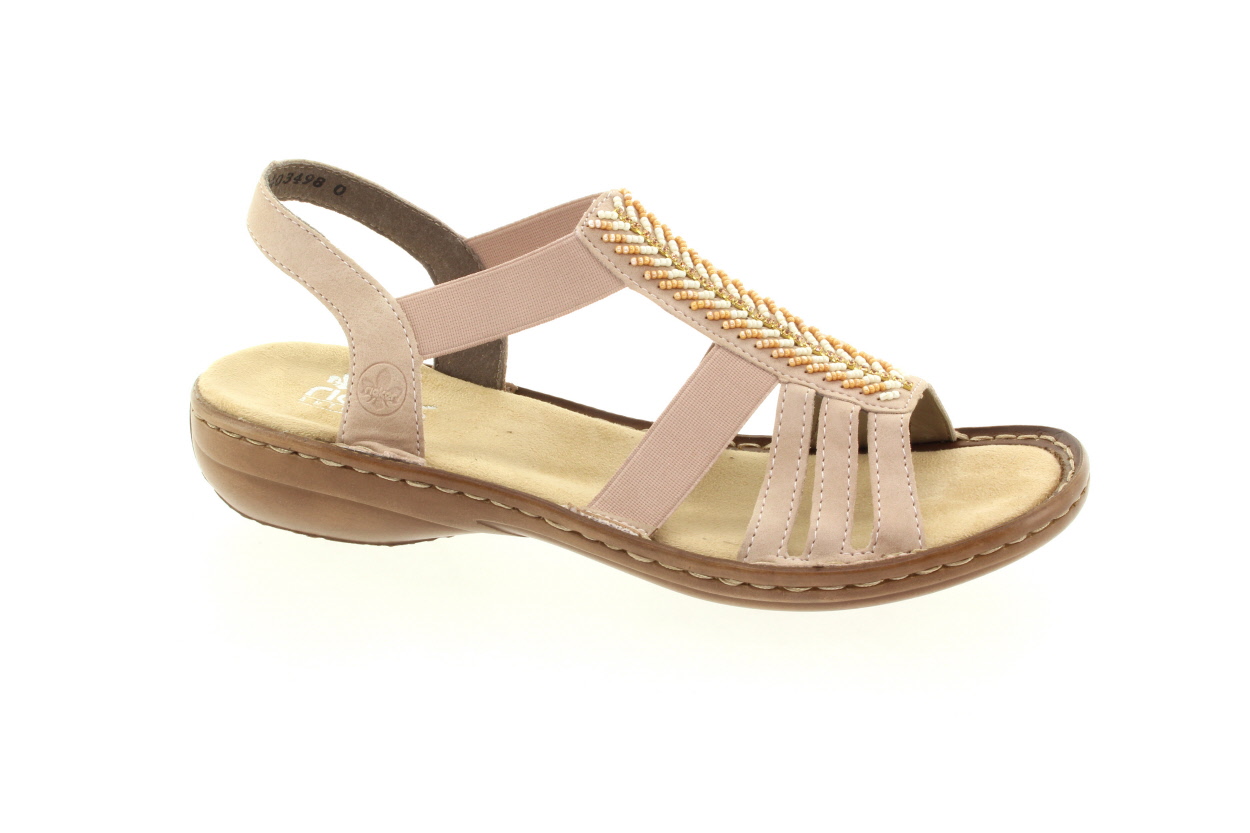 RIEKER Dámské sv.růžové sandály