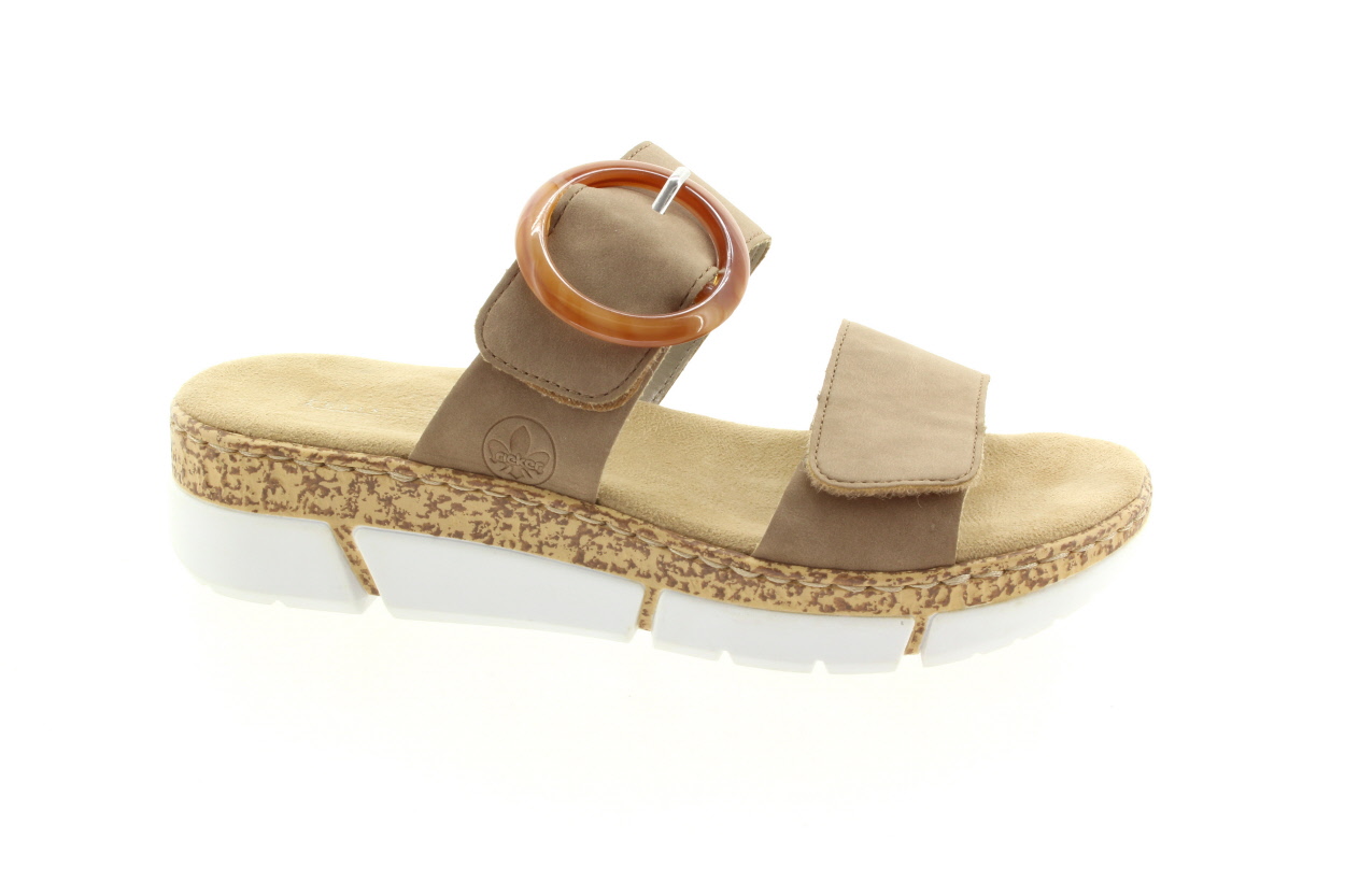 RIEKER Dámské béžové pantofle