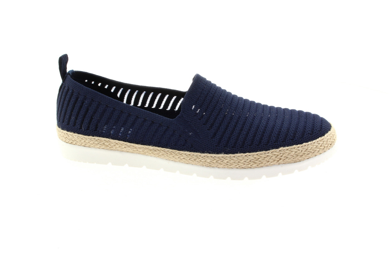 SKECHERS Dámské modré textilní slip-on