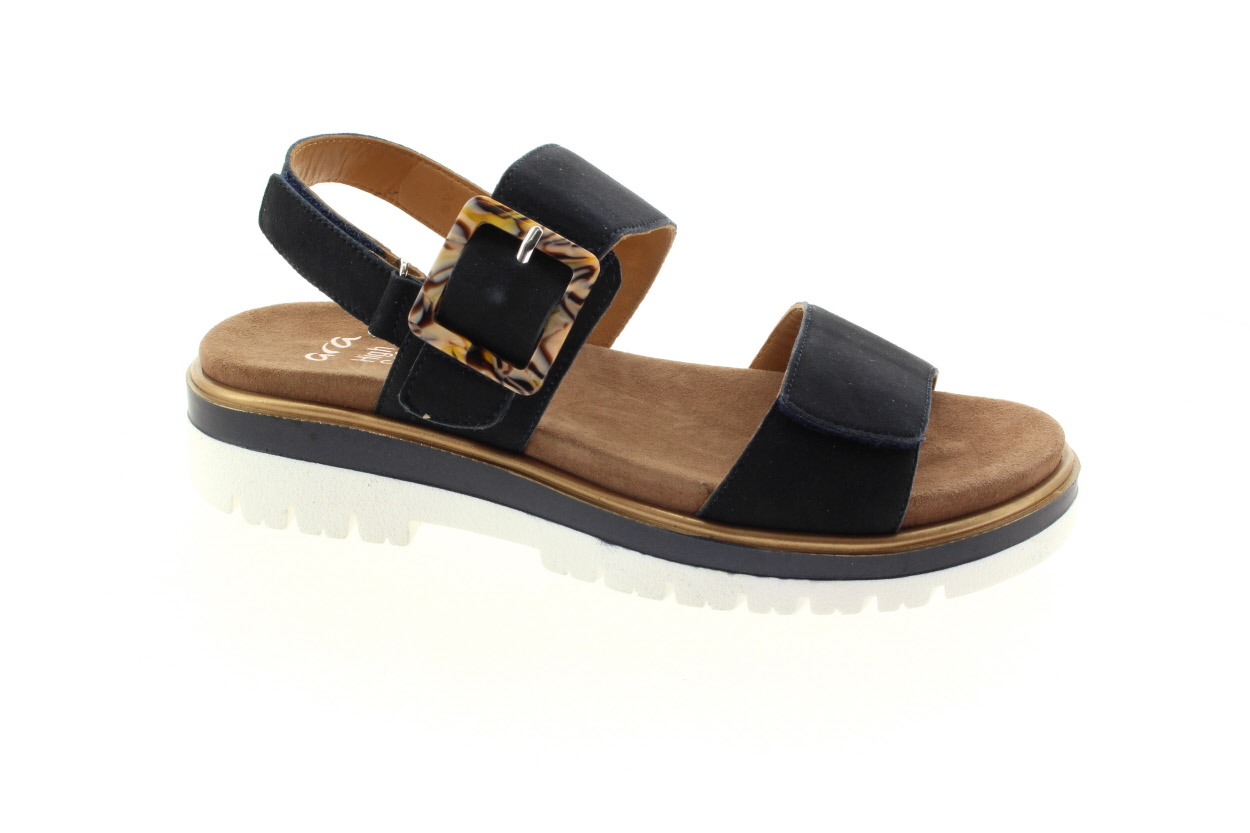 ARA Dámské kožené tm.modré sandály