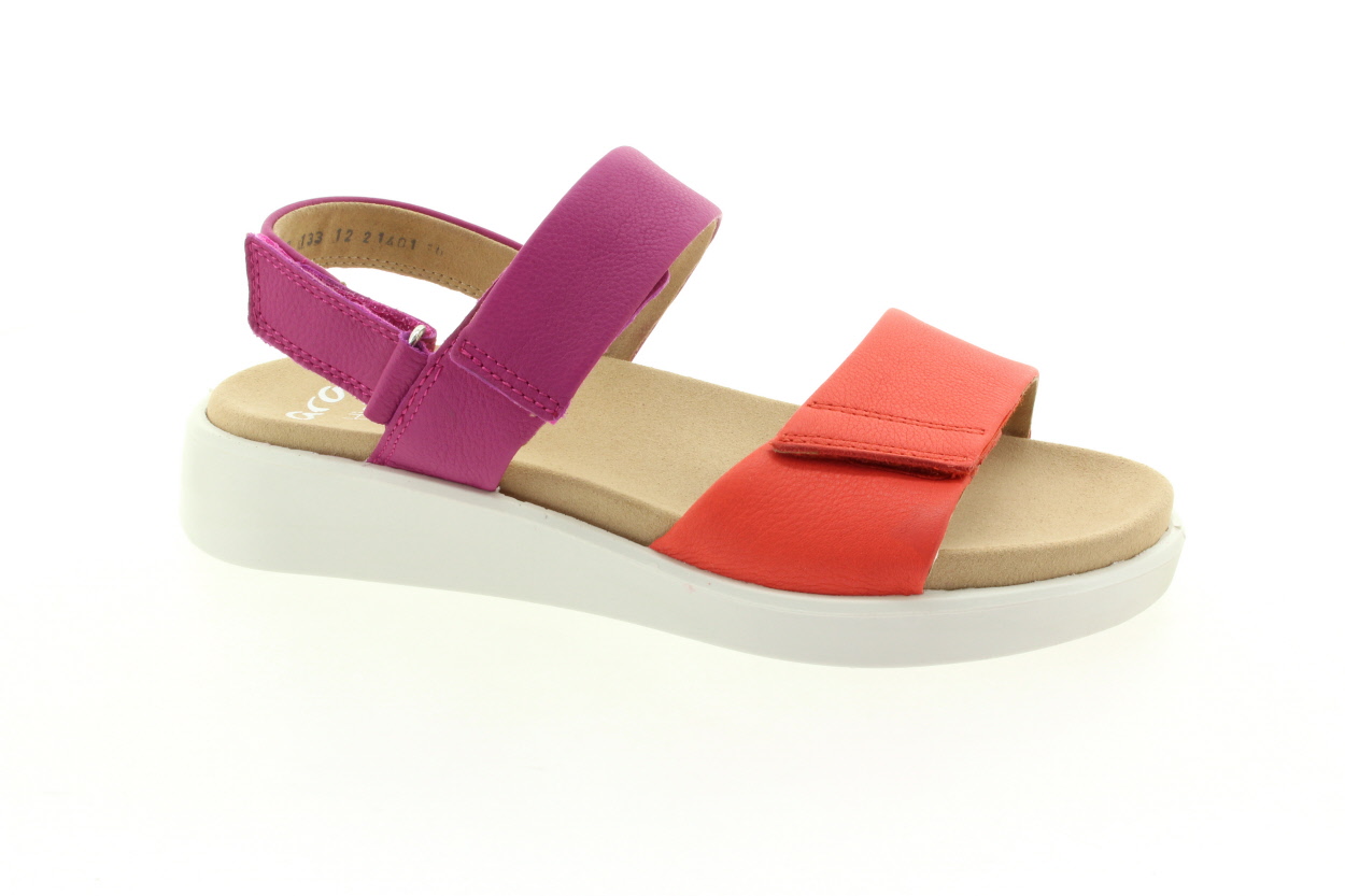 ARA Dámské kožené oranžovo-růžové sandály