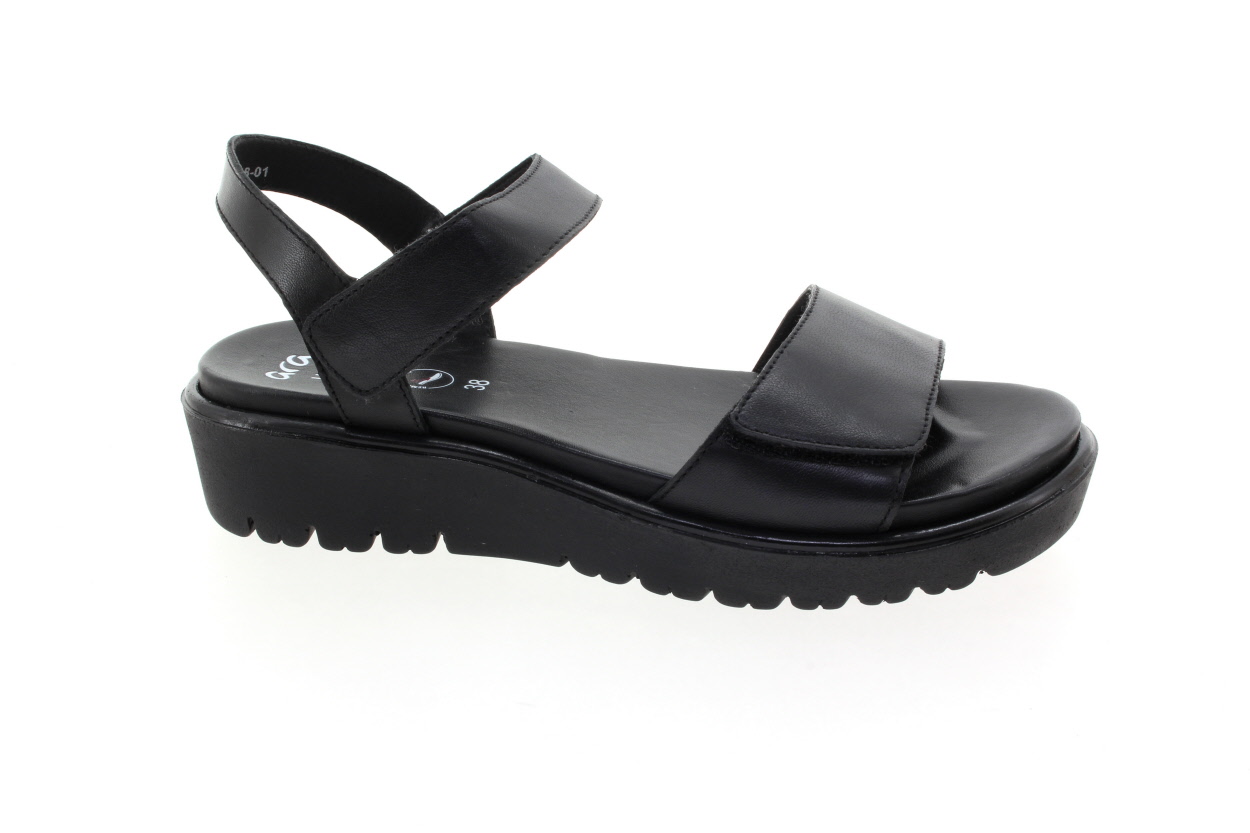 ARA Dámské kožené černé sandály