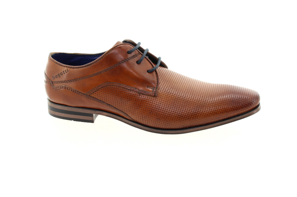 BUGATTI Pánské hnědé kožené polobotky