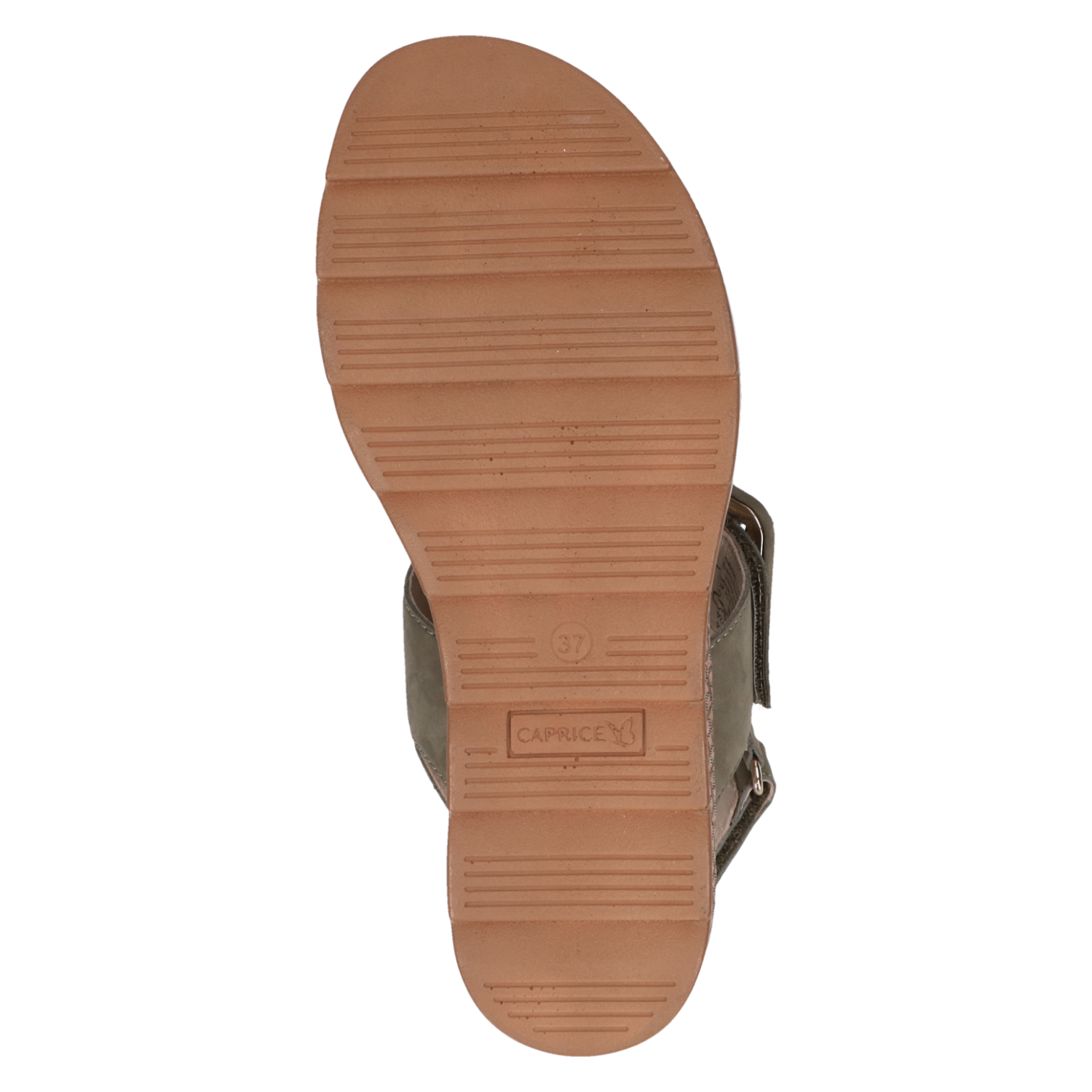 CAPRICE Dámské kožené zelené sandálky